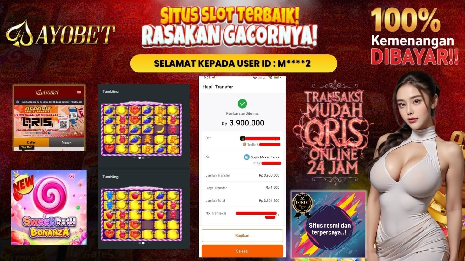 AYOBET JACKPOT SLOT SWEET RUSH BONANZA